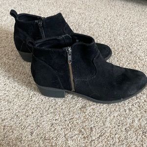Black suede ankle boot